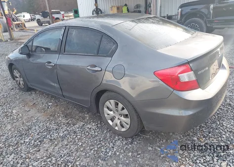 2012 Honda Civic Lx z USA, uszkodzony, nr VIN 2HGFB2F54CH318577